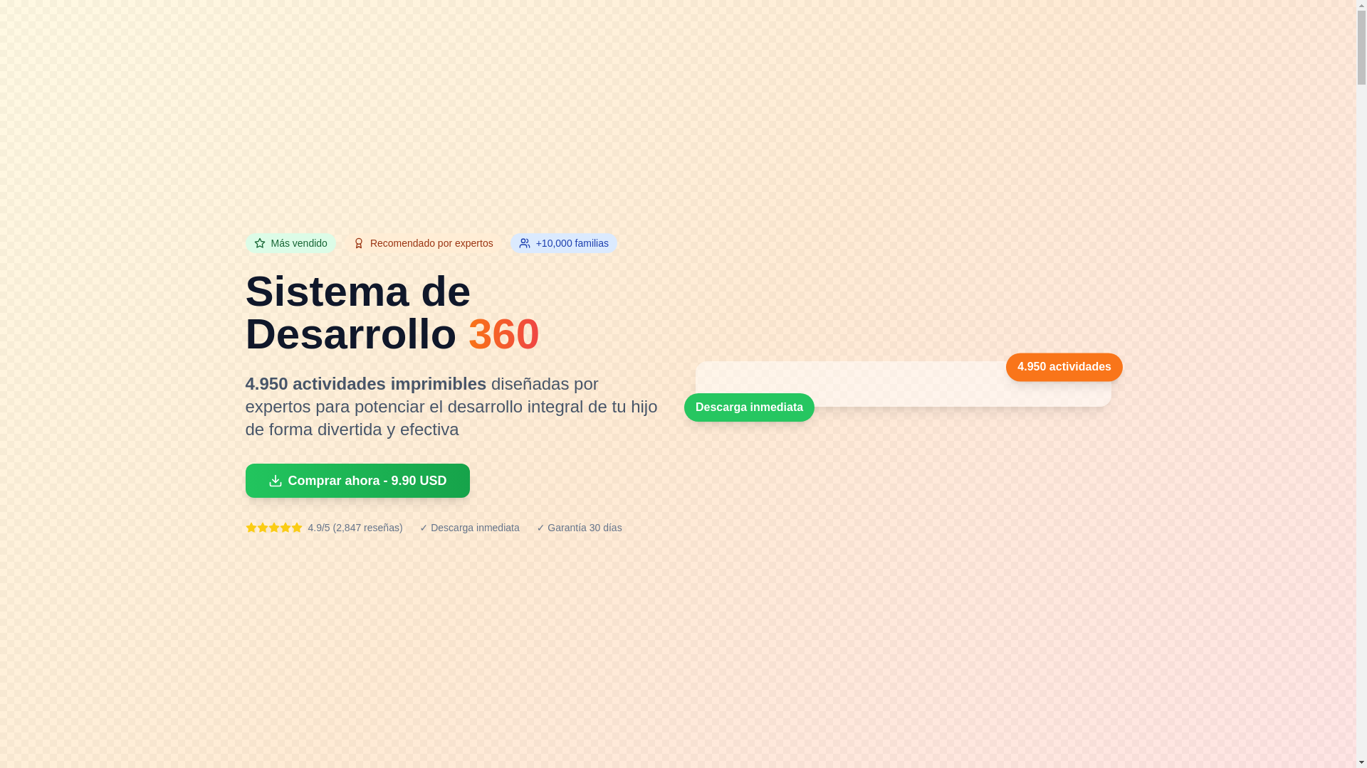 website screenshot of https://sistemainfantil360.com/