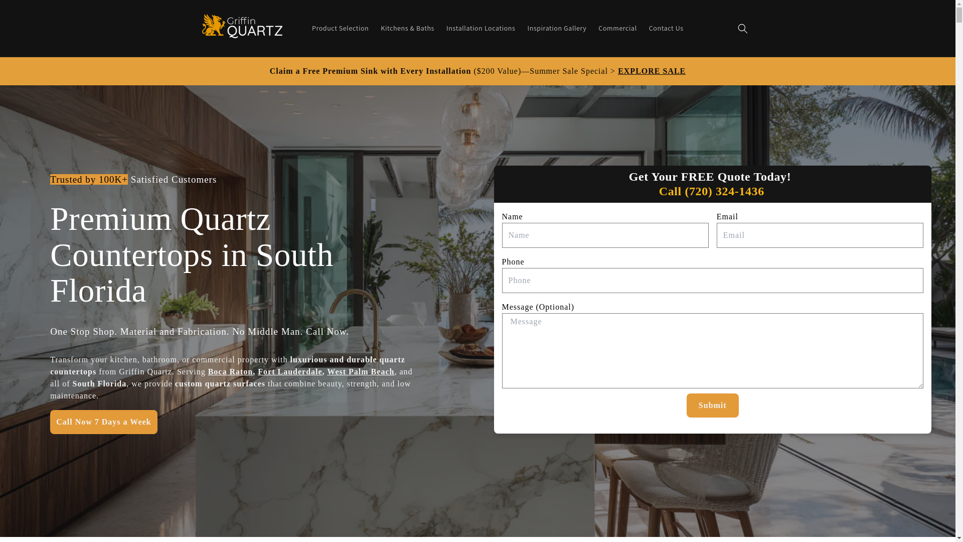 website screenshot of https://griffincountertops.com/