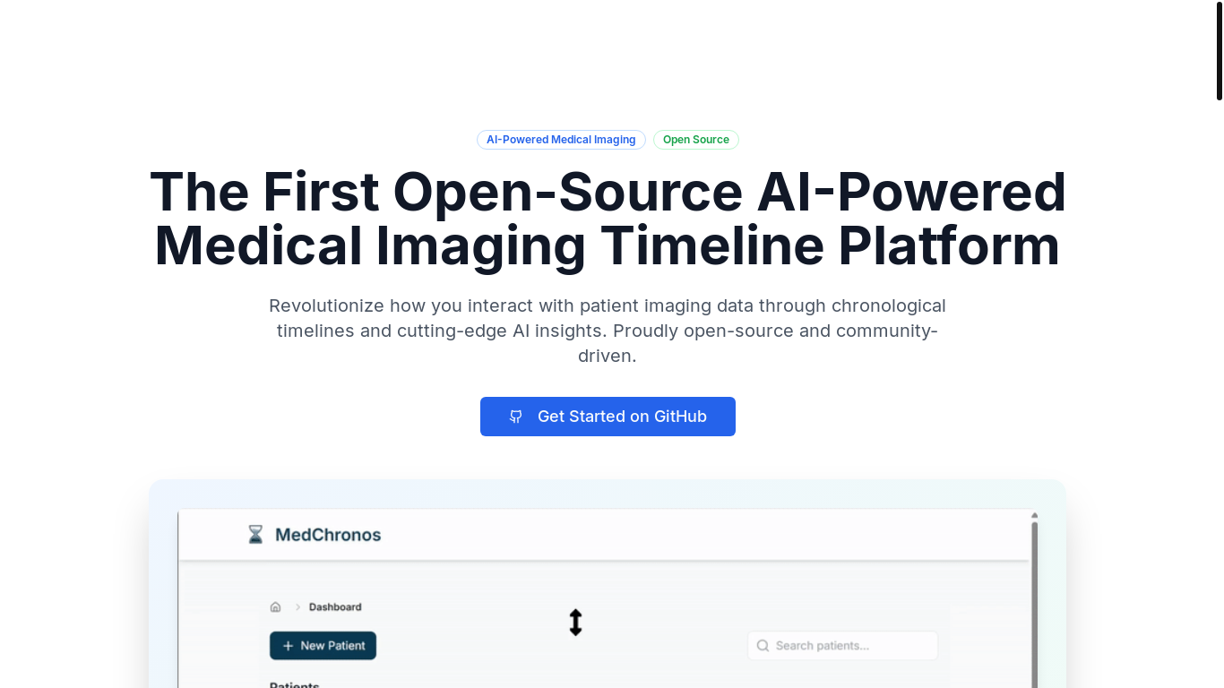 website screenshot of https://medchronos.com/