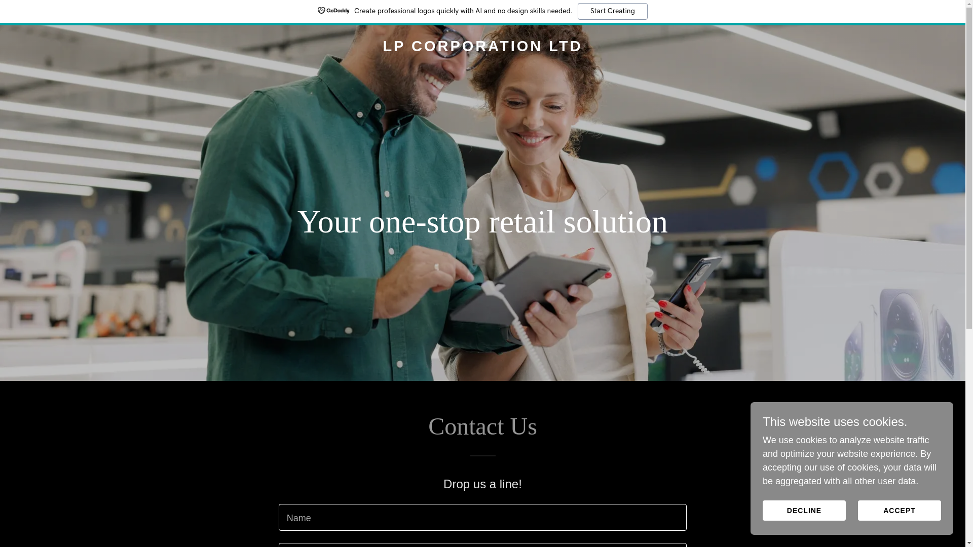 website screenshot of https://lpcorporationltd.shop/