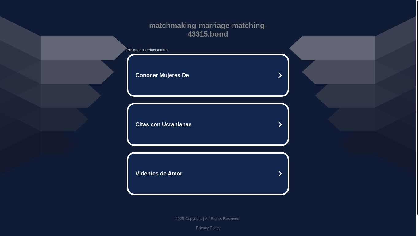 website screenshot of https://matchmaking-marriage-matching-43315.bond/