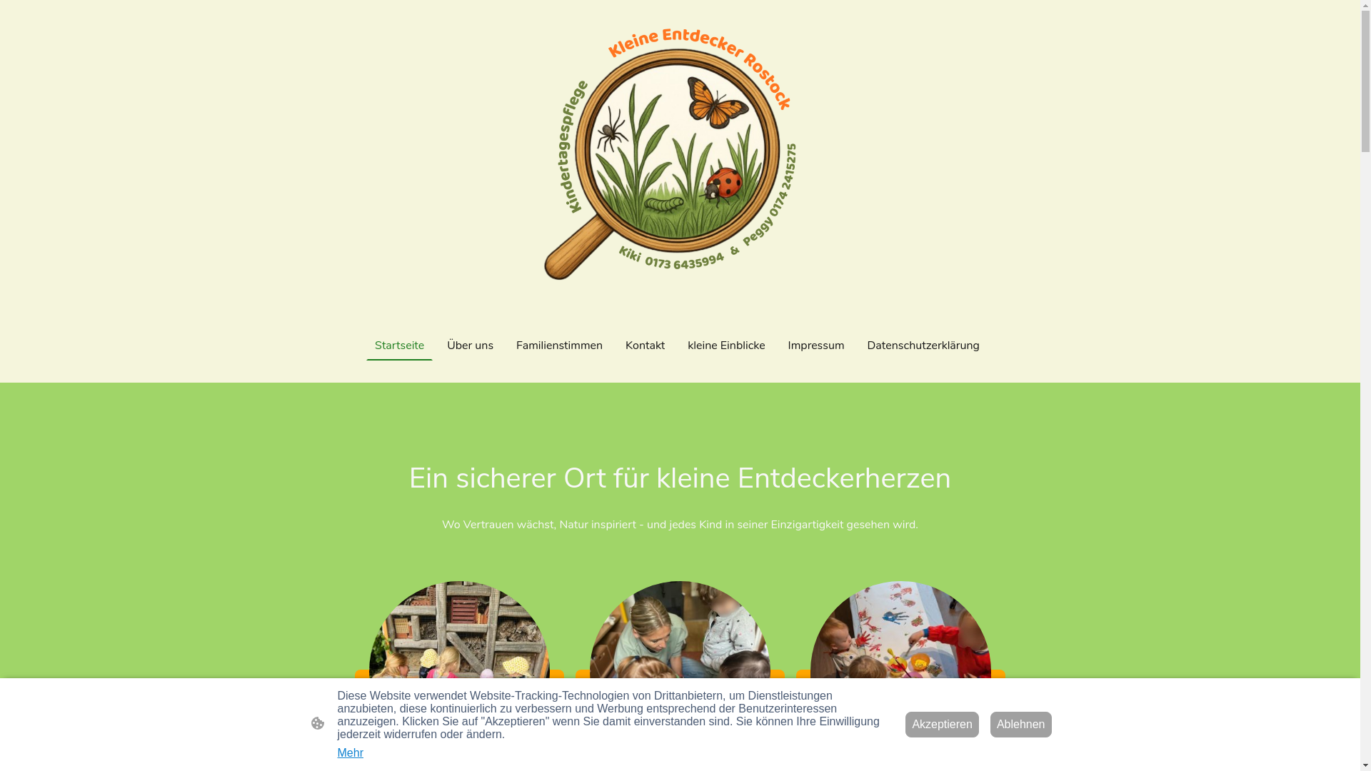 website screenshot of https://kleine-entdecker-rostock.de/