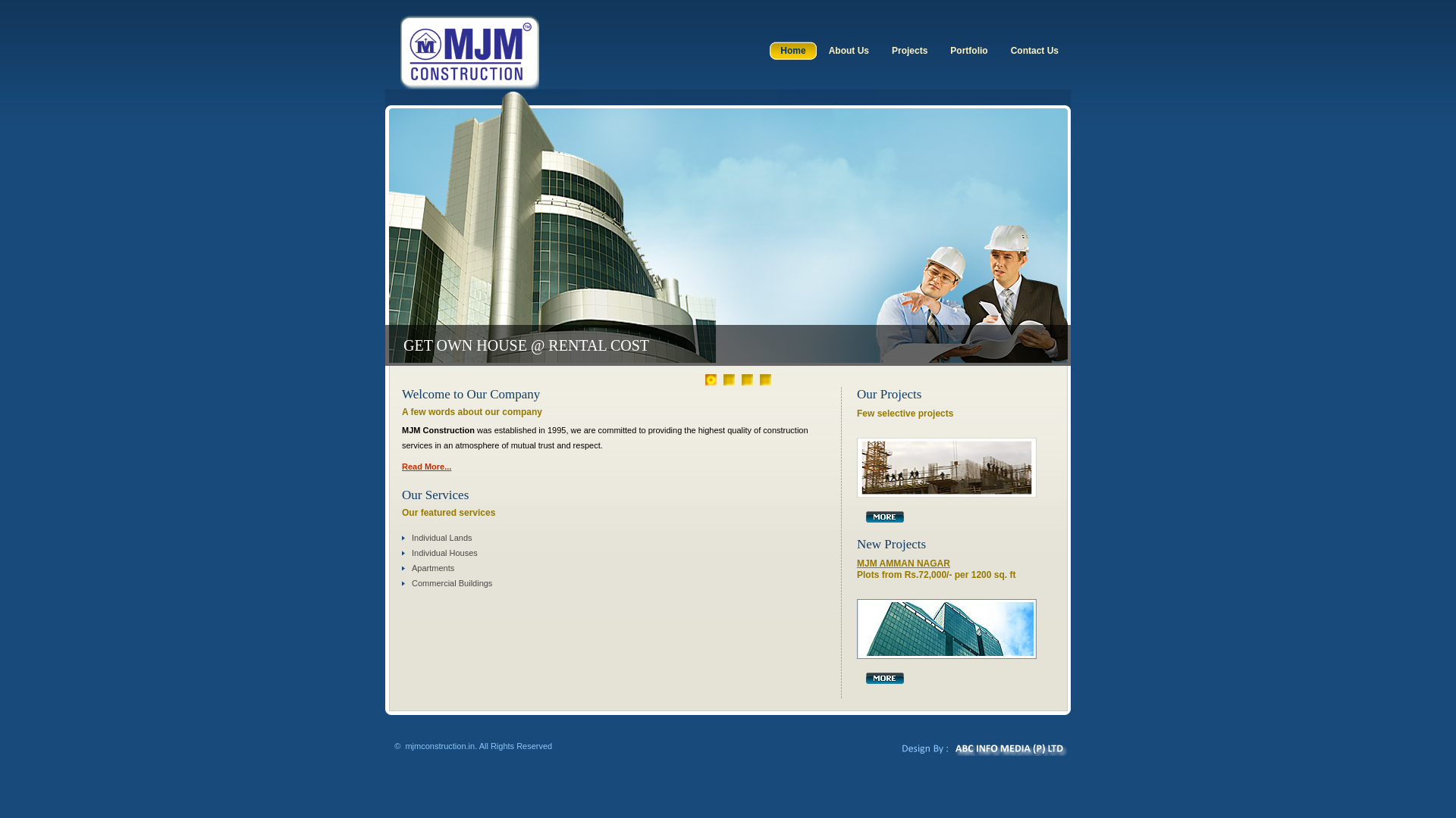 website screenshot of https://mjmrealityhomes.com/