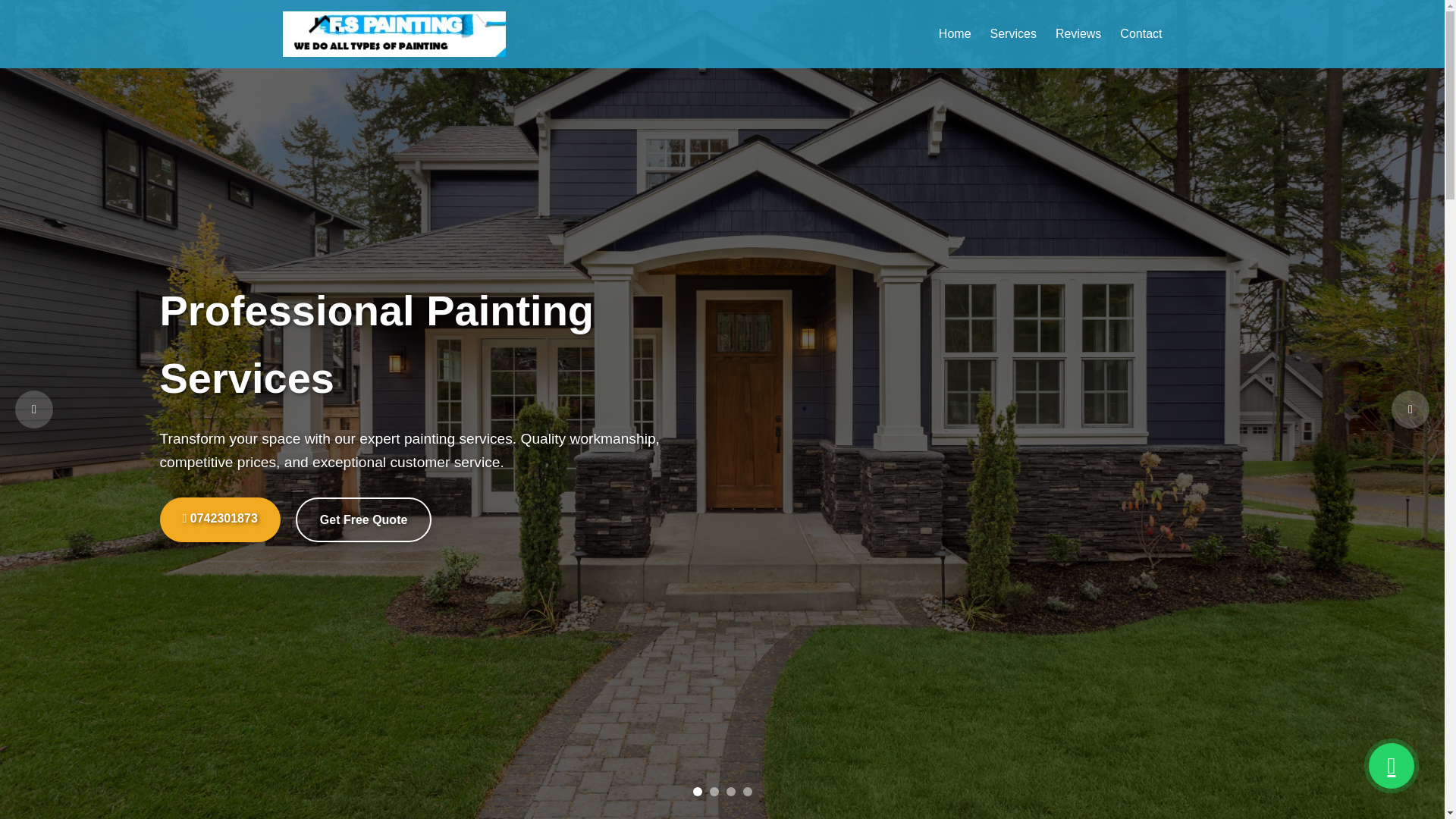 website screenshot of https://fspainting.co.za/