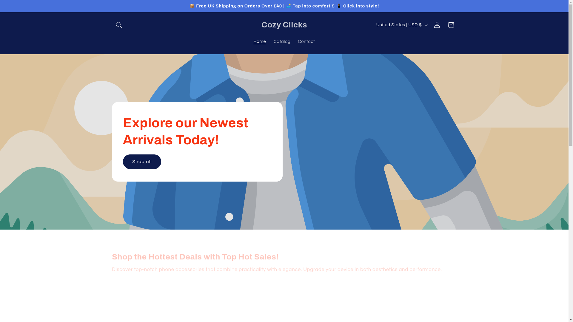 website screenshot of https://cozyclickswebsite.com/