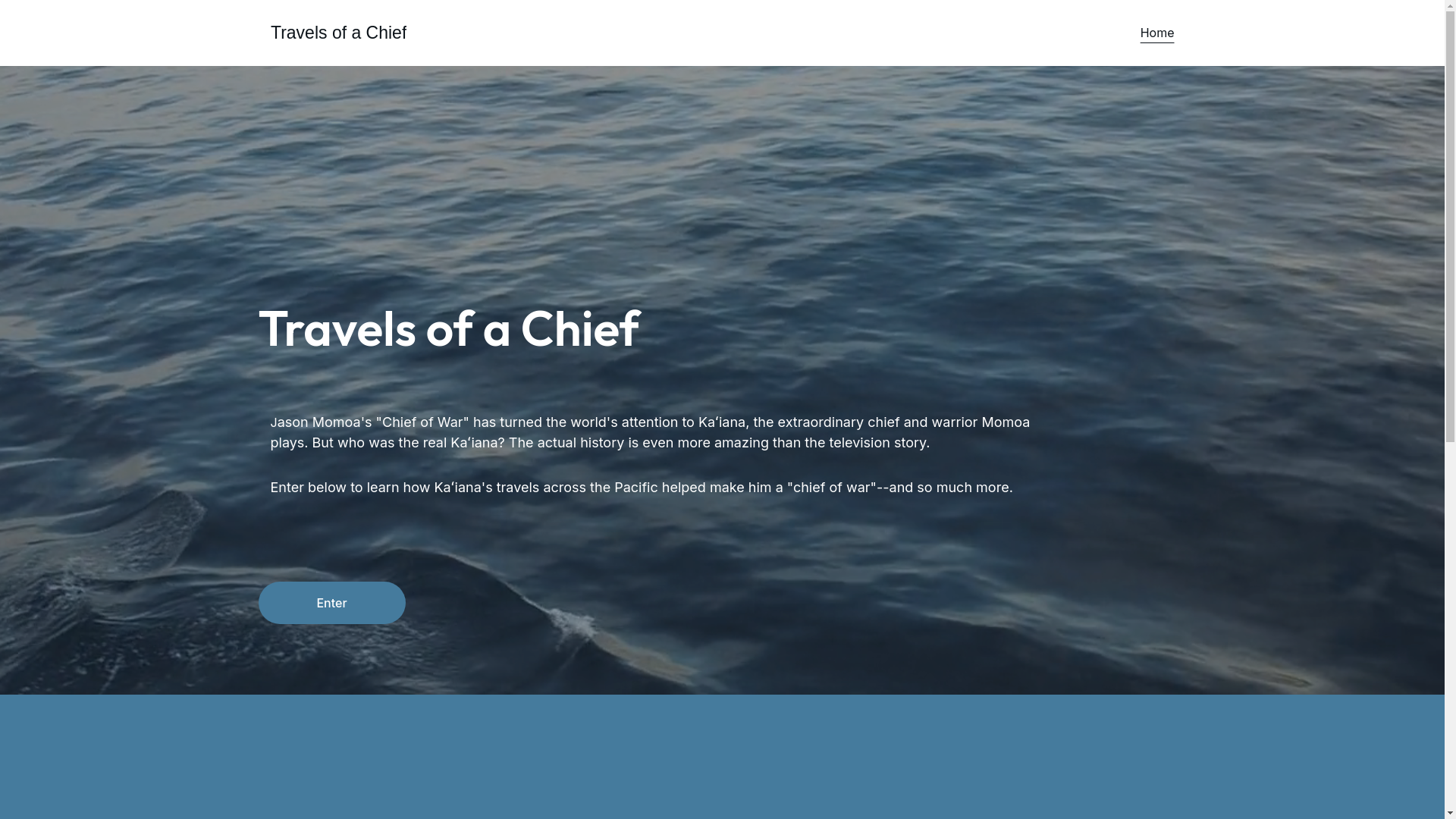 website screenshot of https://travelsofachief.com/