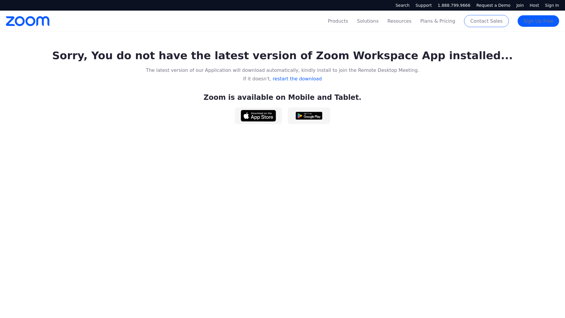 website screenshot of https://joinzoommeeting.info/