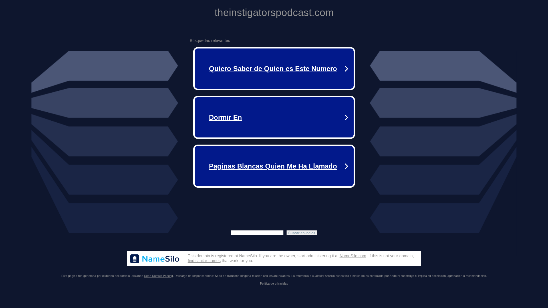 website screenshot of https://theinstigatorspodcast.com/