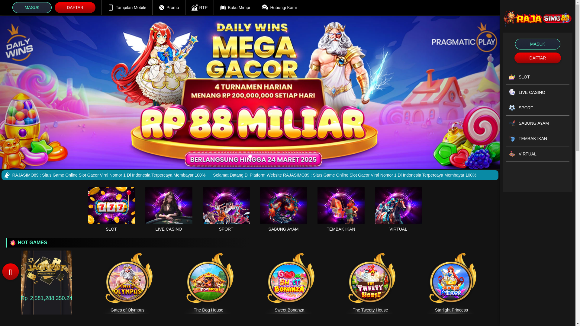 website screenshot of https://rajasimo.com/