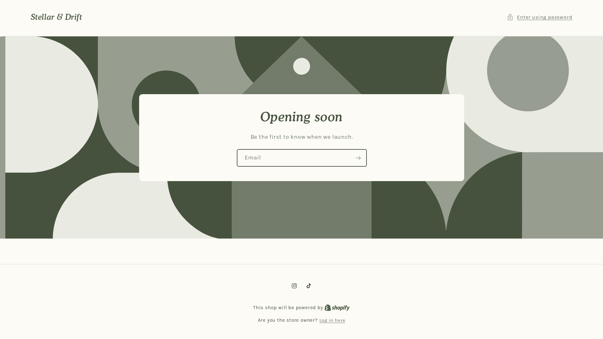 website screenshot of https://stellar-and-drift.com/