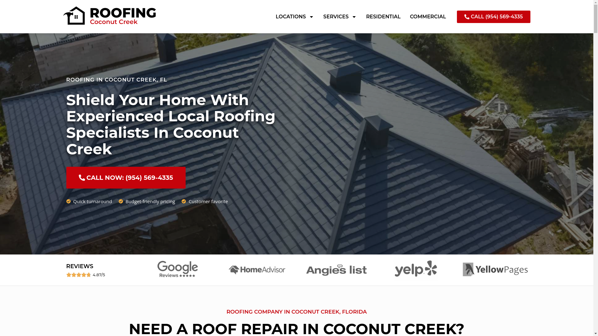website screenshot of https://roofingcoconutcreek.com/