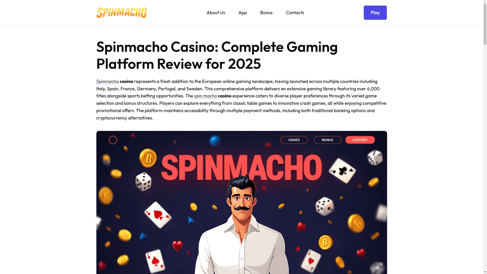 website screenshot of https://spinmacho-bonus-org.pages.dev/
