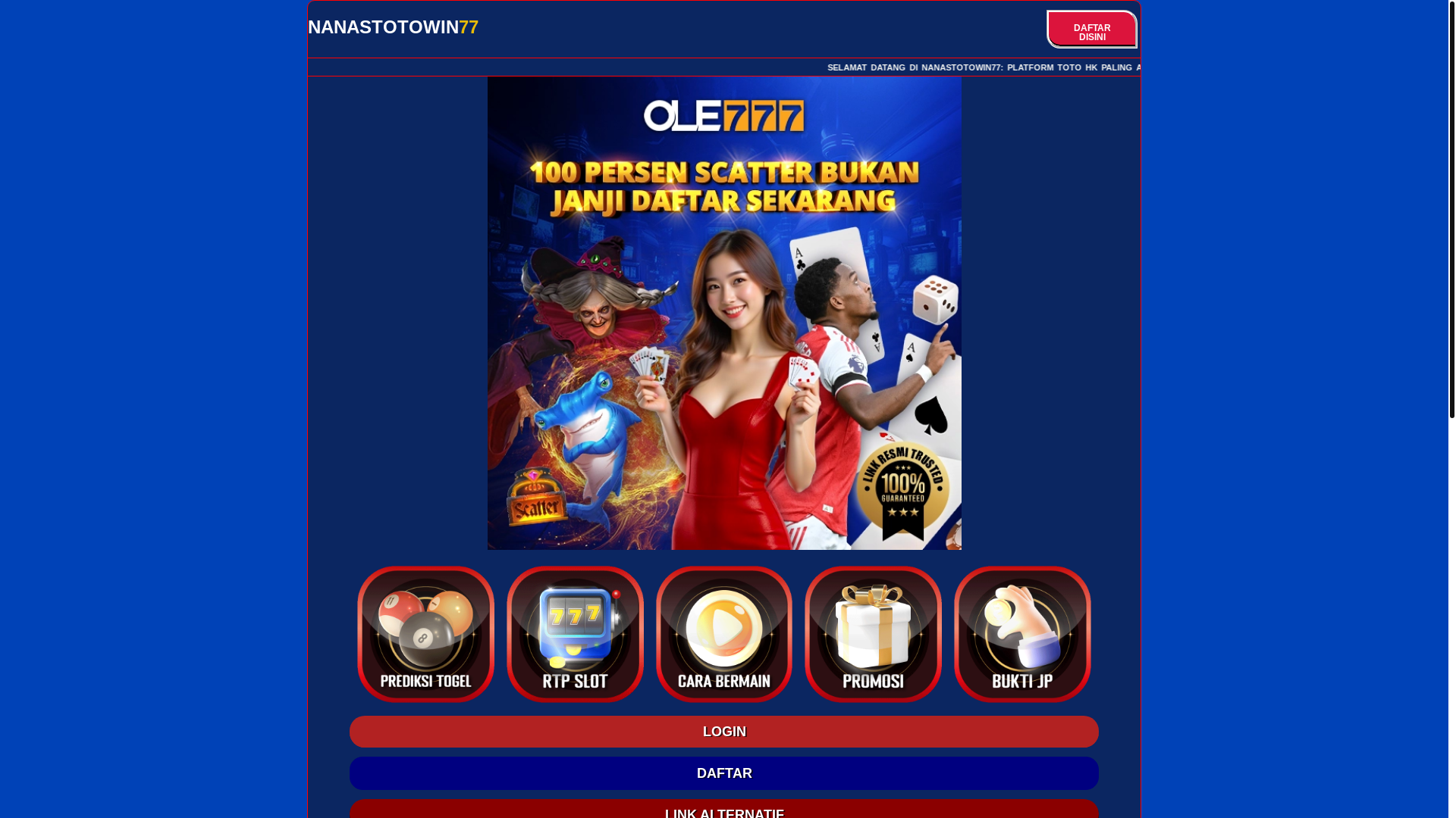 website screenshot of https://nanastotowin77.pages.dev/