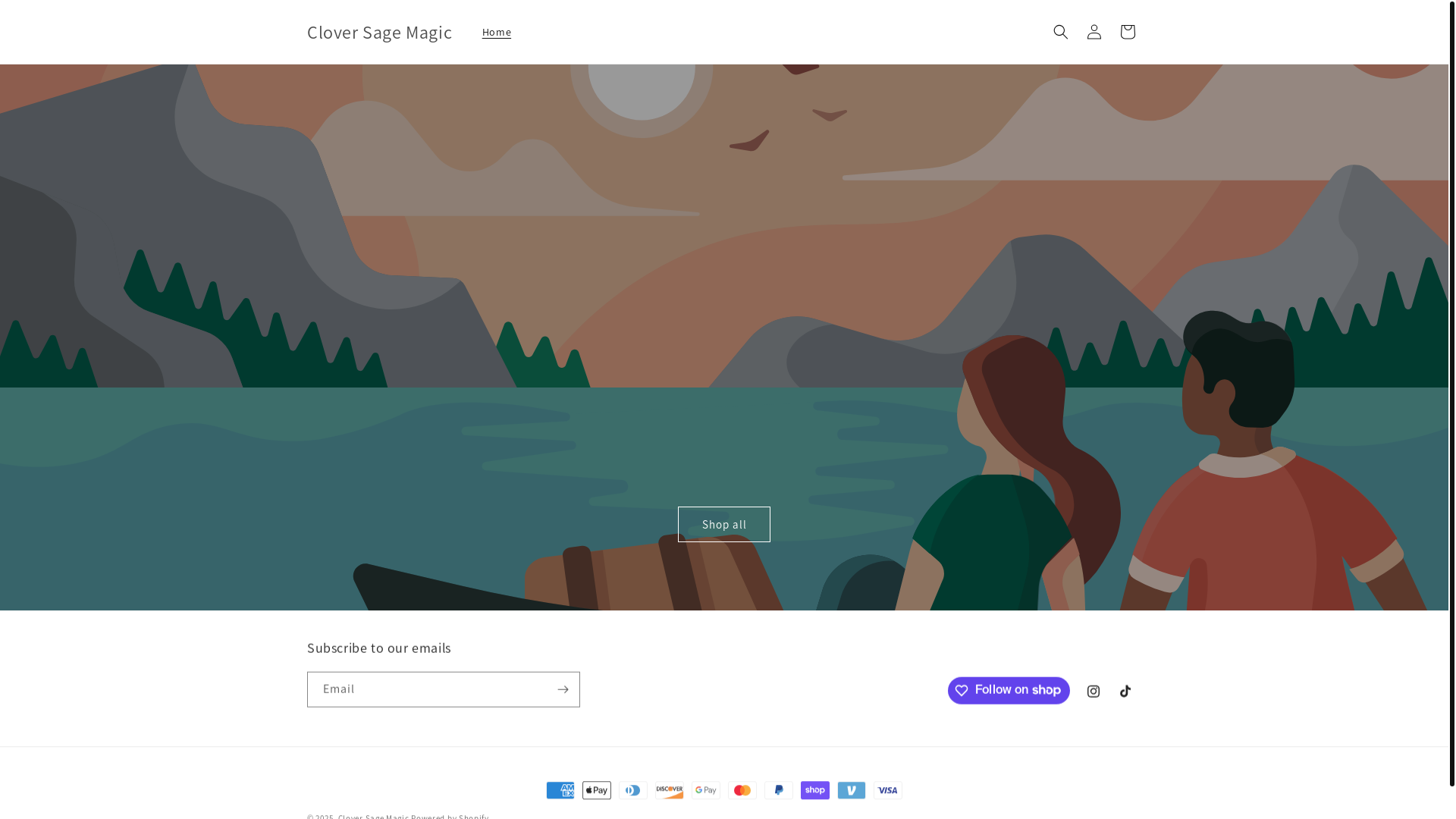 website screenshot of https://cloversagemagic.com/