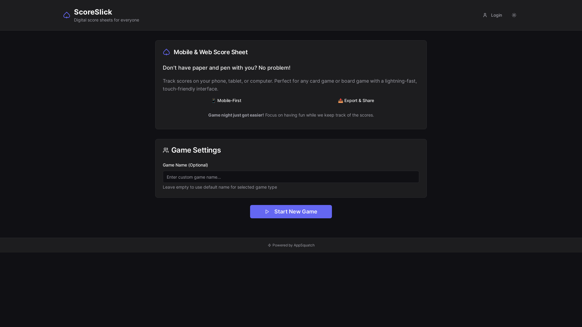 website screenshot of https://scoreslick.com/