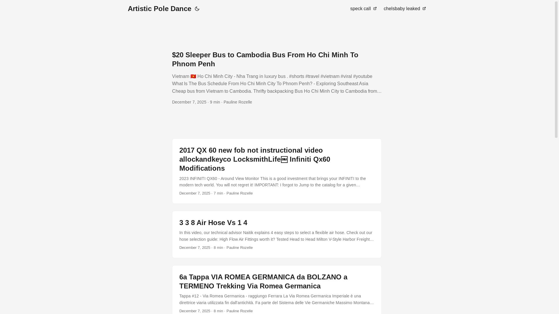 website screenshot of https://artisticpoledance.pages.dev/