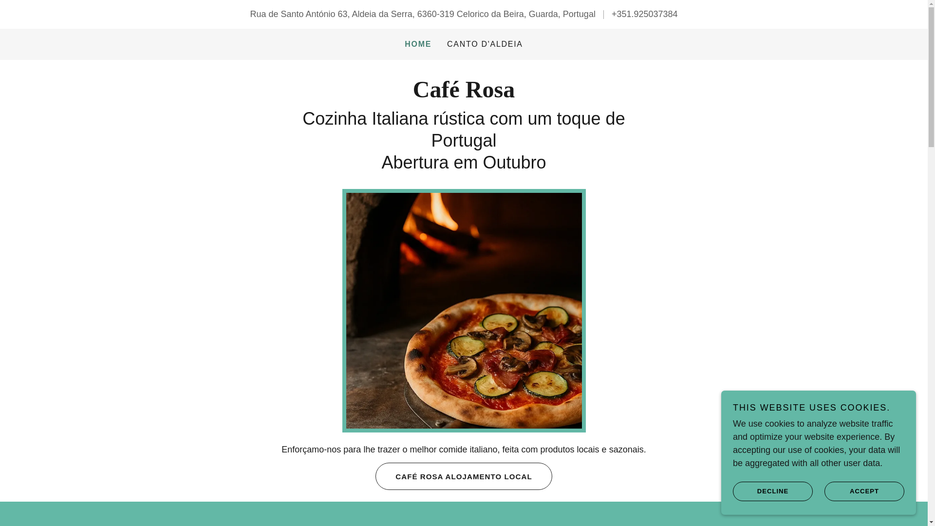 website screenshot of https://caferosa.eu/