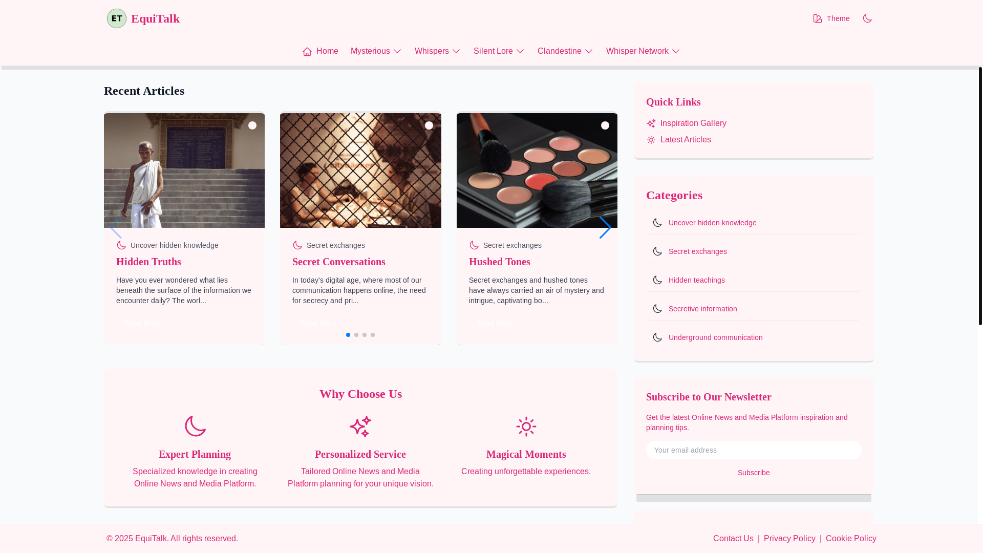 website screenshot of https://balancedgossipsource.live/