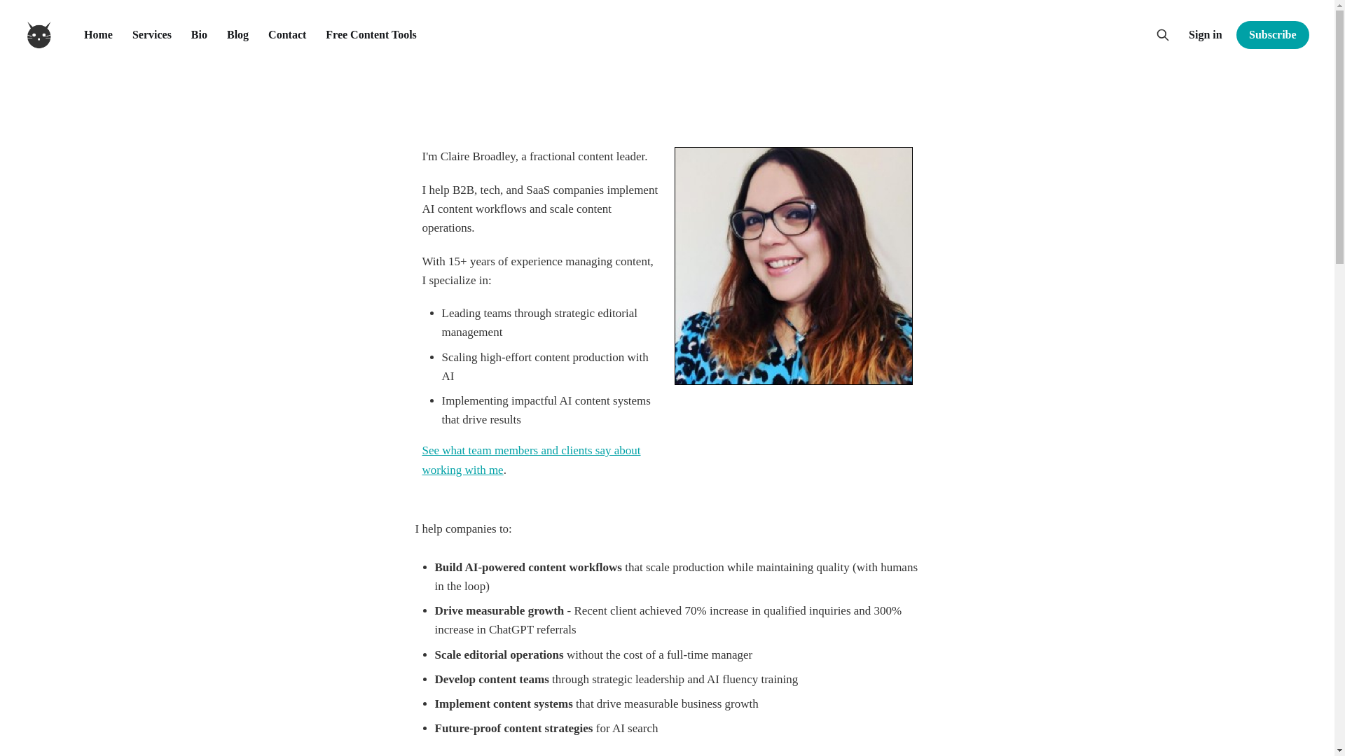 website screenshot of https://claire-broadley-static.pages.dev/
