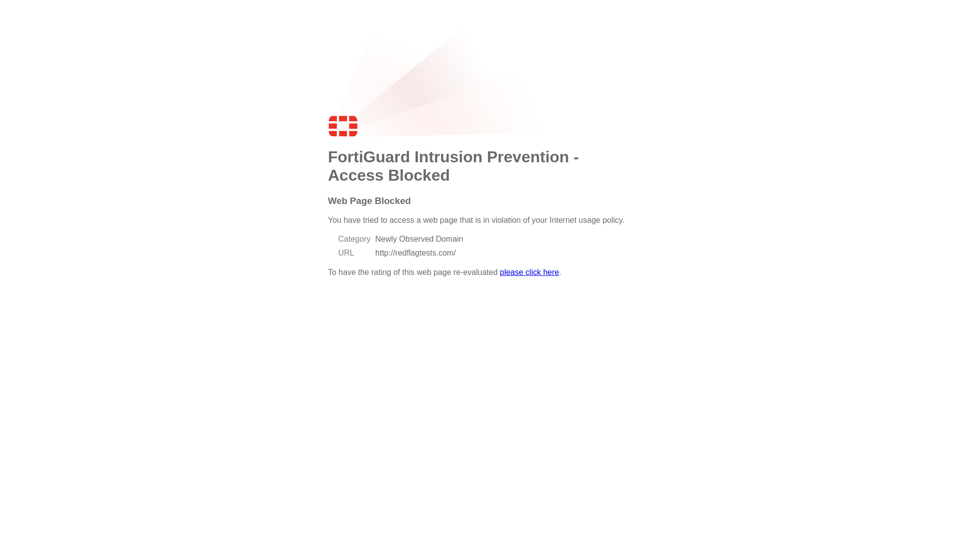 website screenshot of https://redflagtests.com/