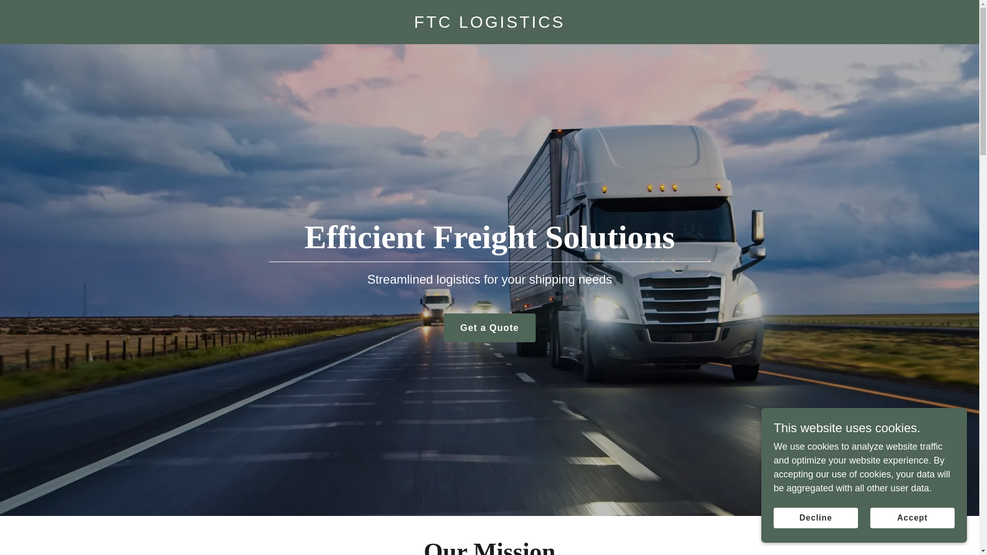 website screenshot of https://ftclogistics.com.au/