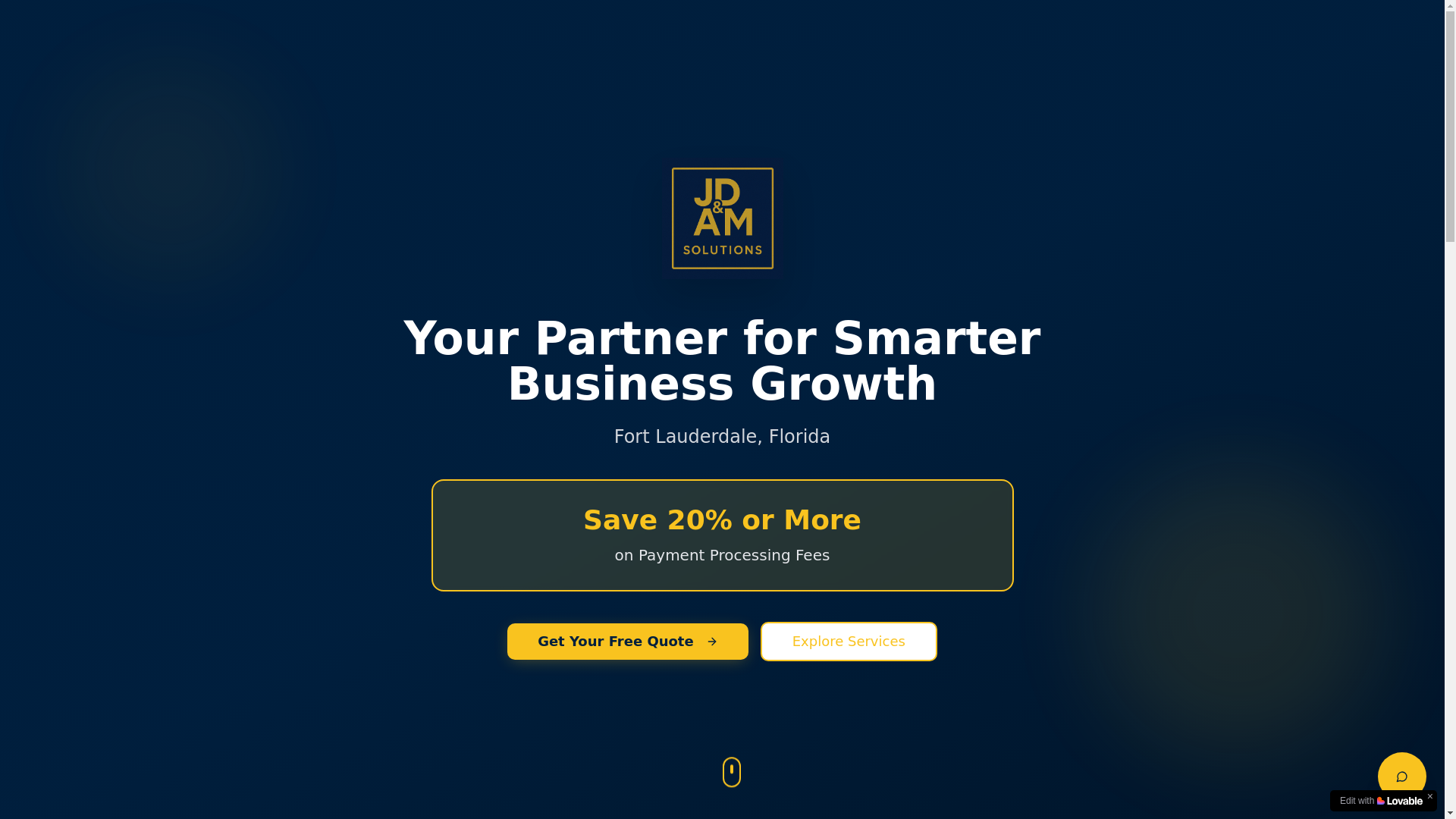 website screenshot of https://jdandamsolutions.com/