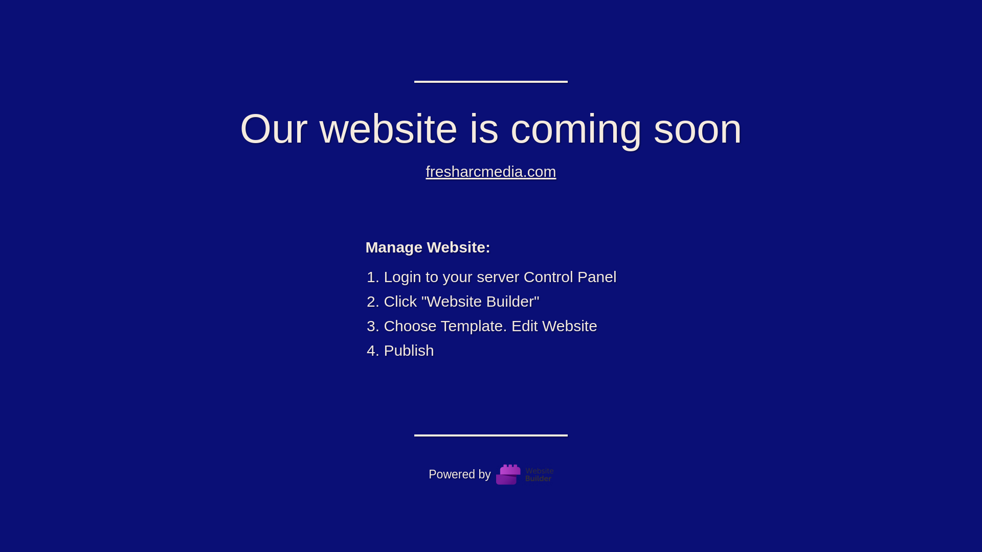 website screenshot of https://fresharcmedia.com/