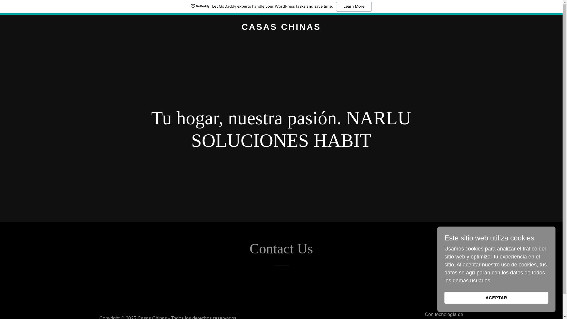 website screenshot of https://casaschinas.com/