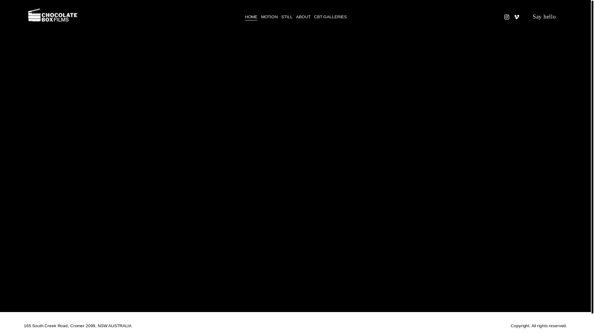 website screenshot of https://chocolateboxfilms.com.au/
