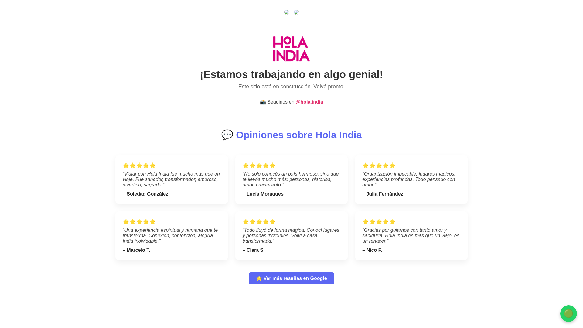 website screenshot of https://holaindia.ar/