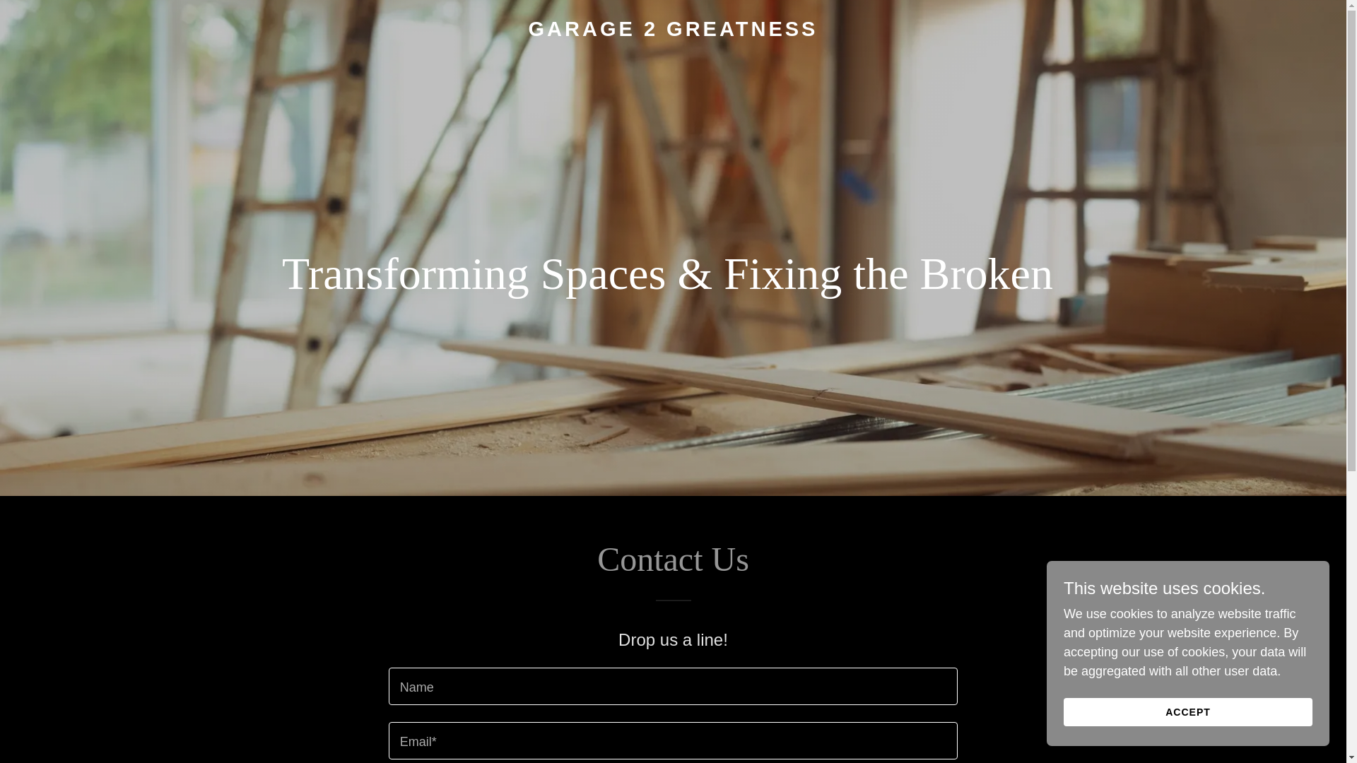 website screenshot of https://garage2greatness.com/