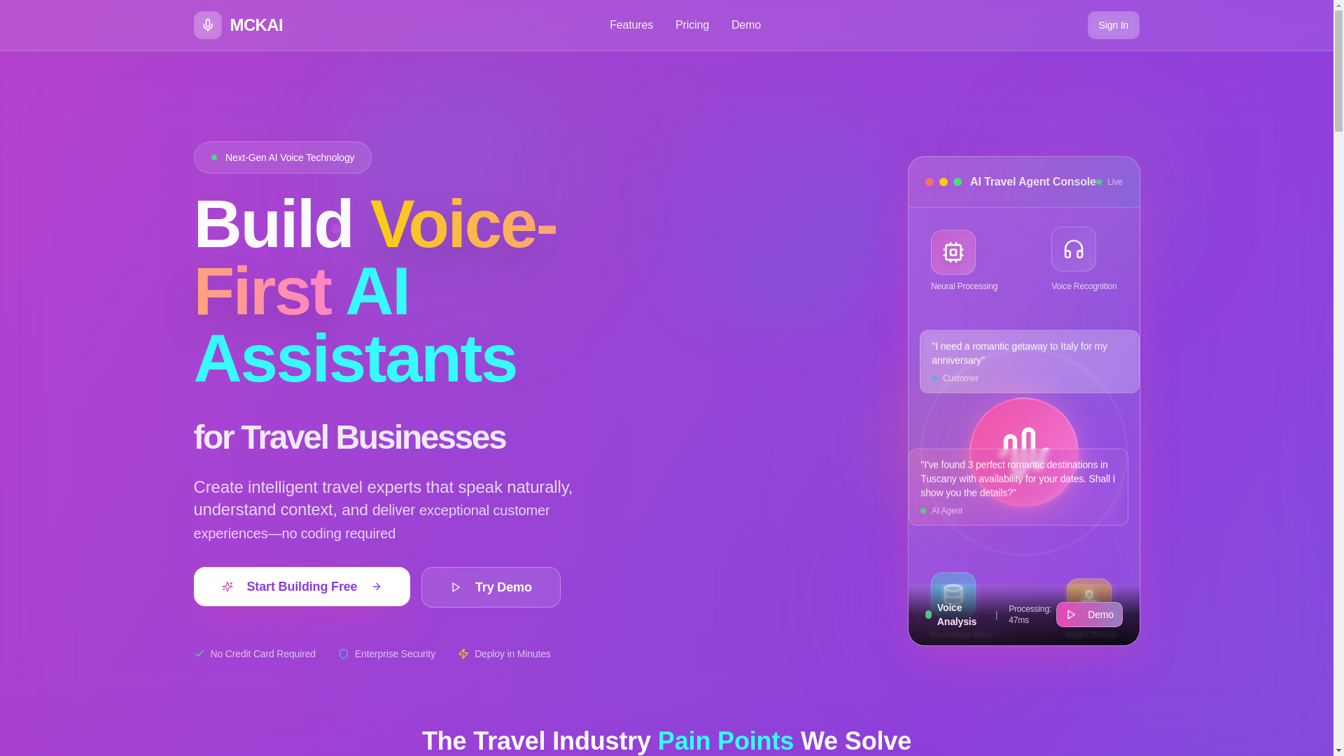 website screenshot of https://mckai.app/