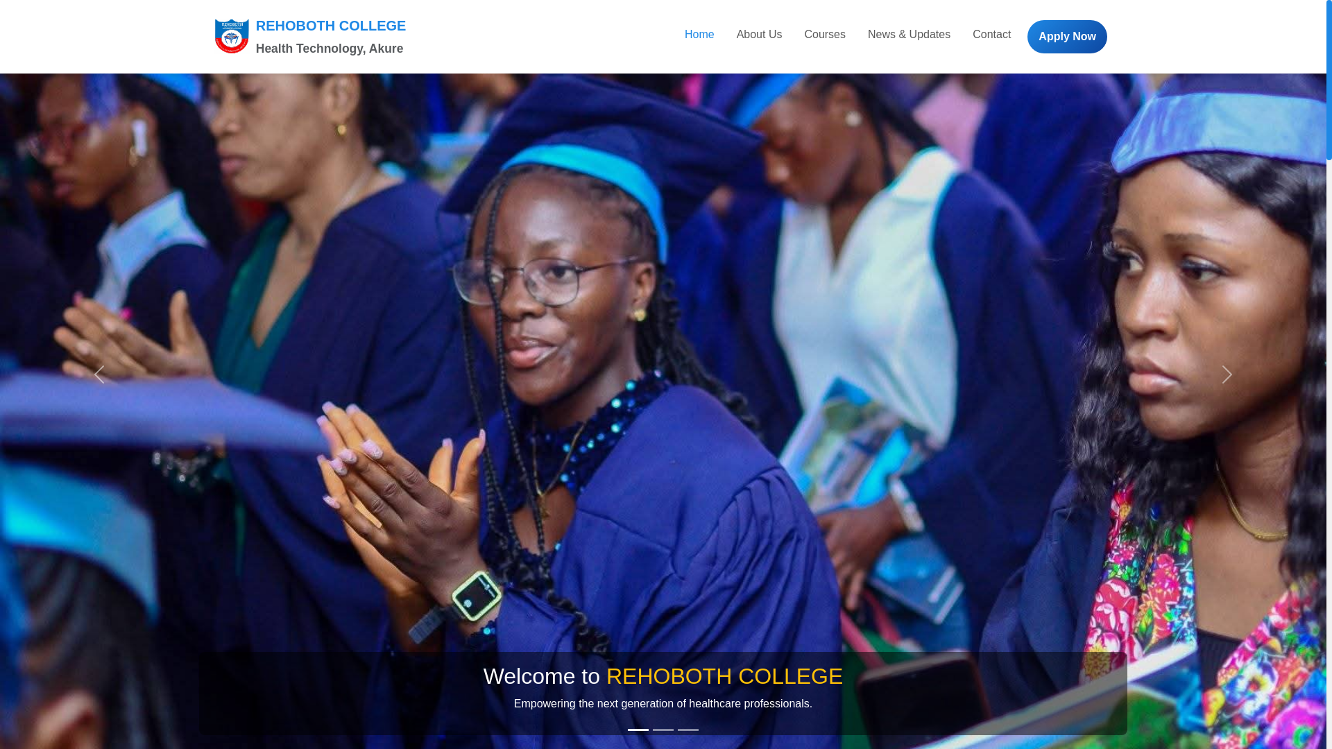 website screenshot of https://rcht.com.ng/