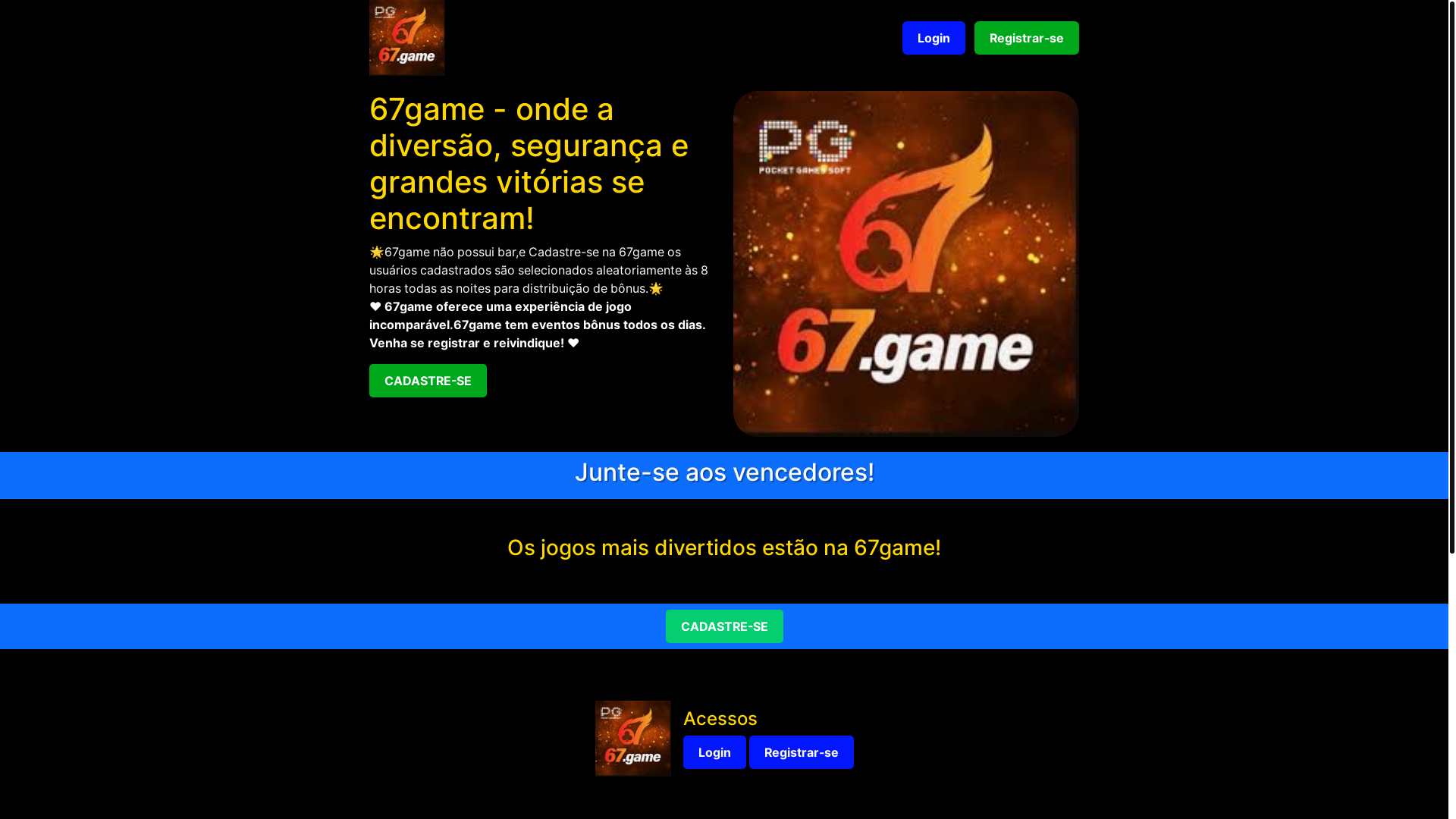 website screenshot of https://67gamegames.com/