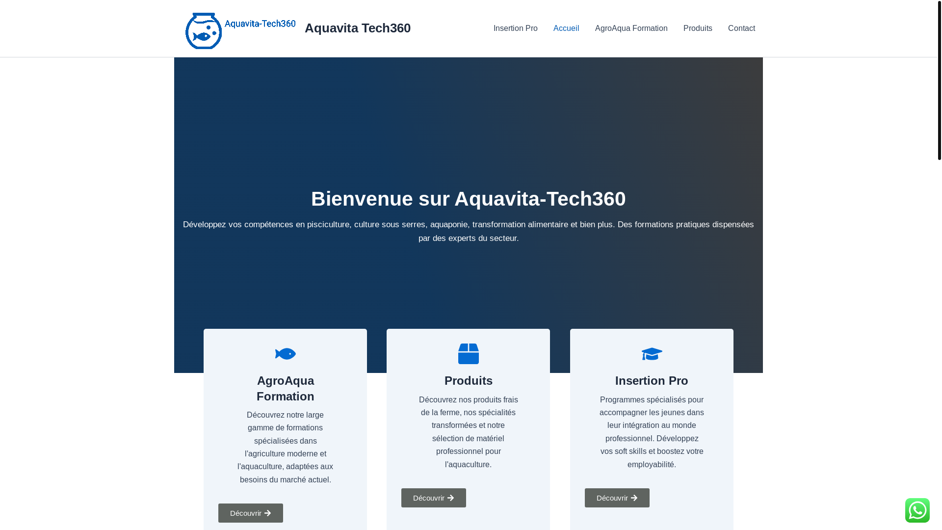website screenshot of https://aquavita-tech360.com/