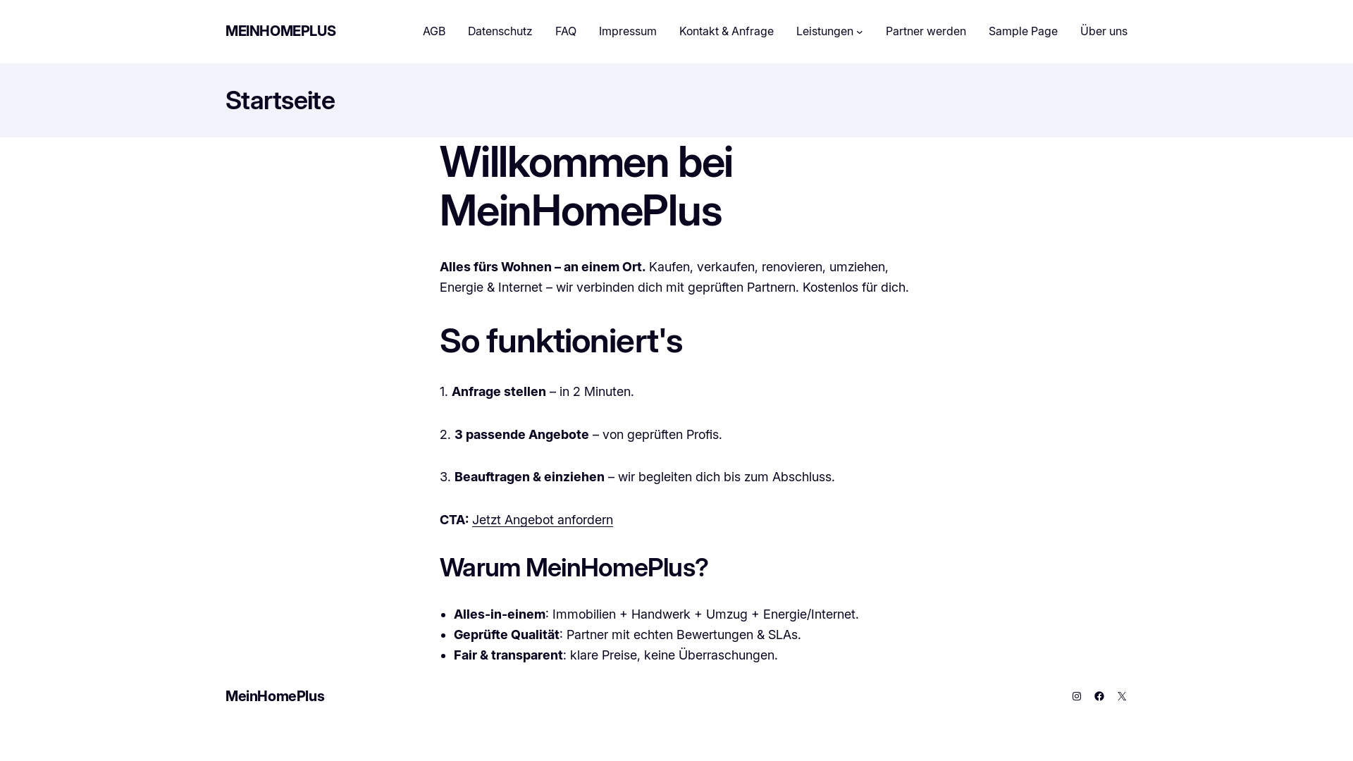 website screenshot of https://meinhomeplus.de/