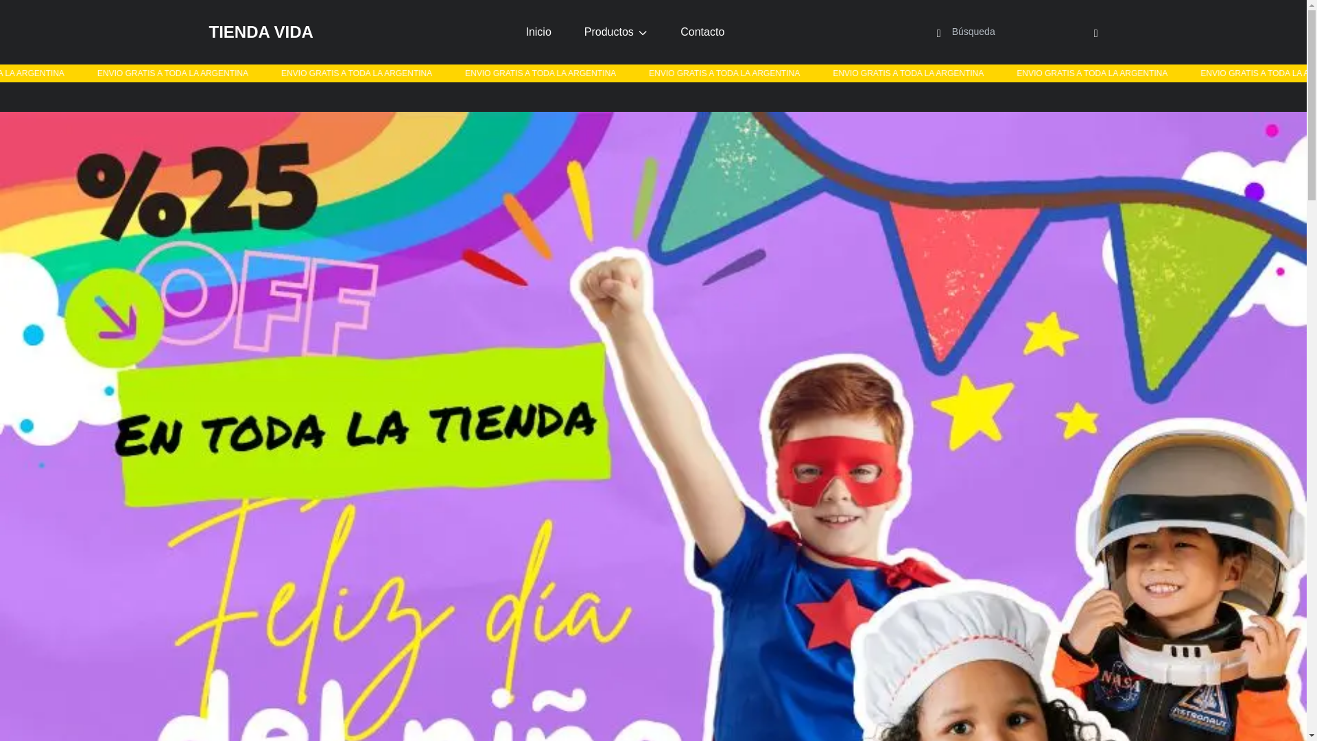 website screenshot of https://tiendavida.online/