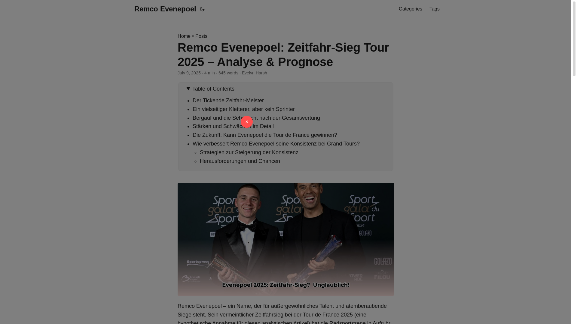 website screenshot of https://remco-evenepoel.pages.dev/