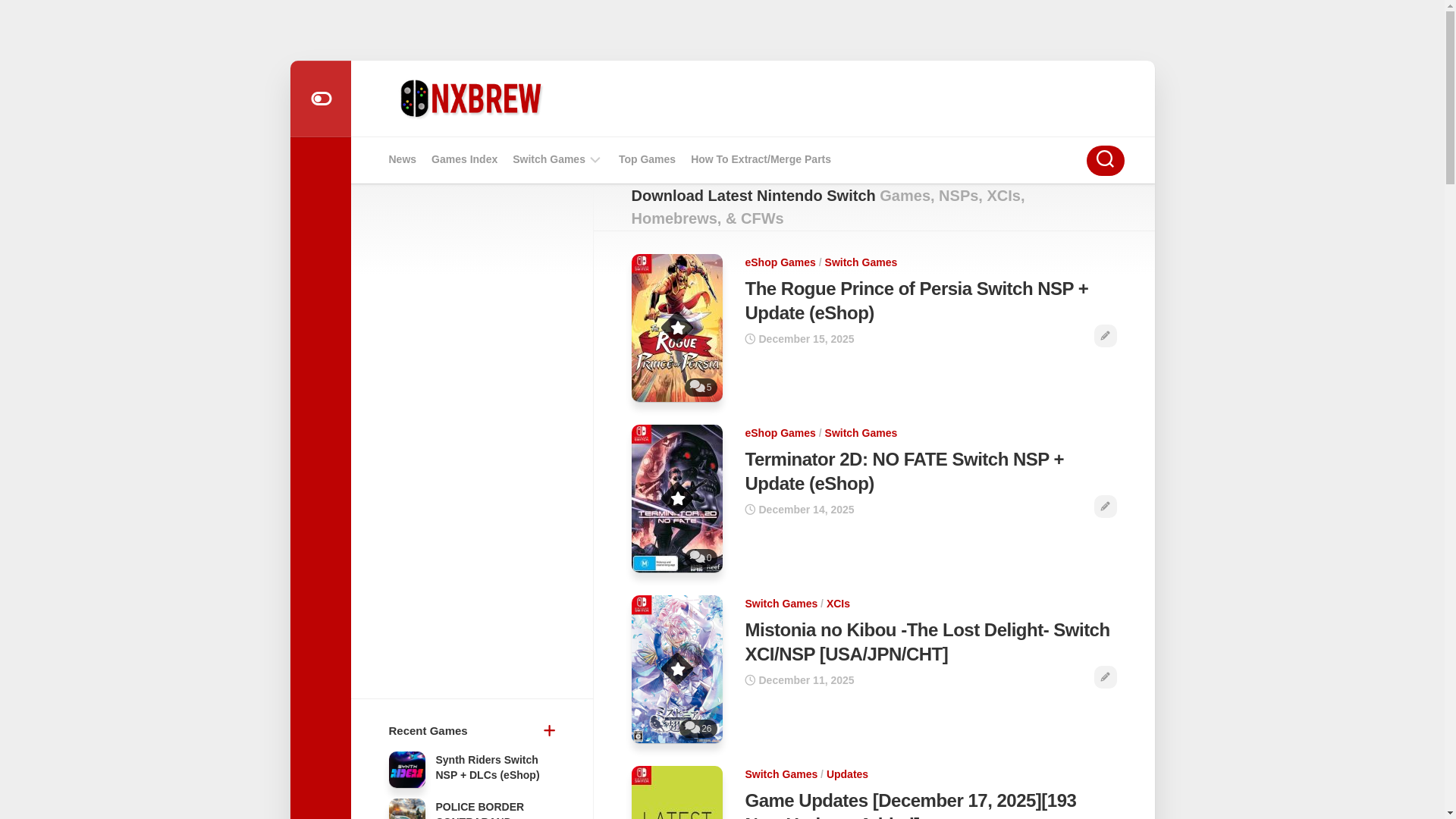 website screenshot of https://nxbrew.net/