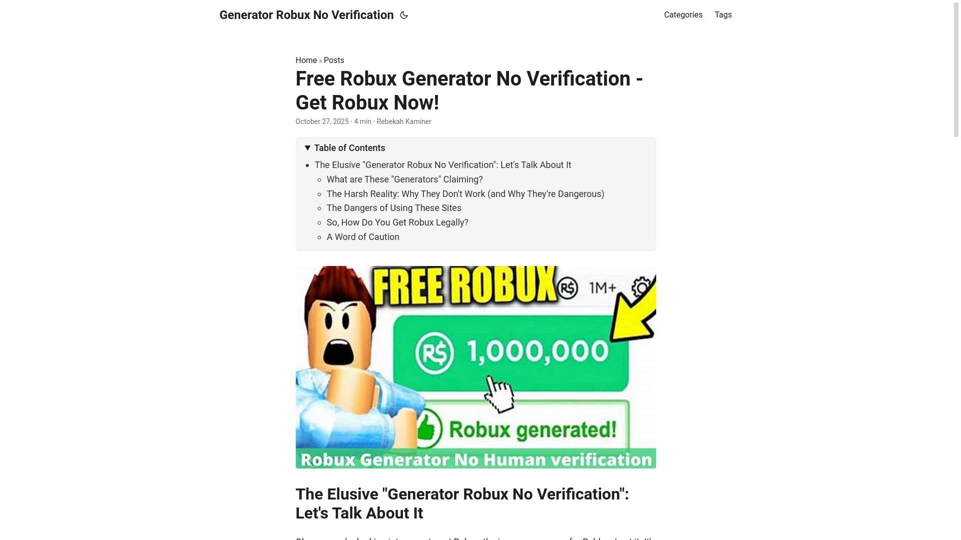 website screenshot of https://generator-robux-no-verification.pages.dev/