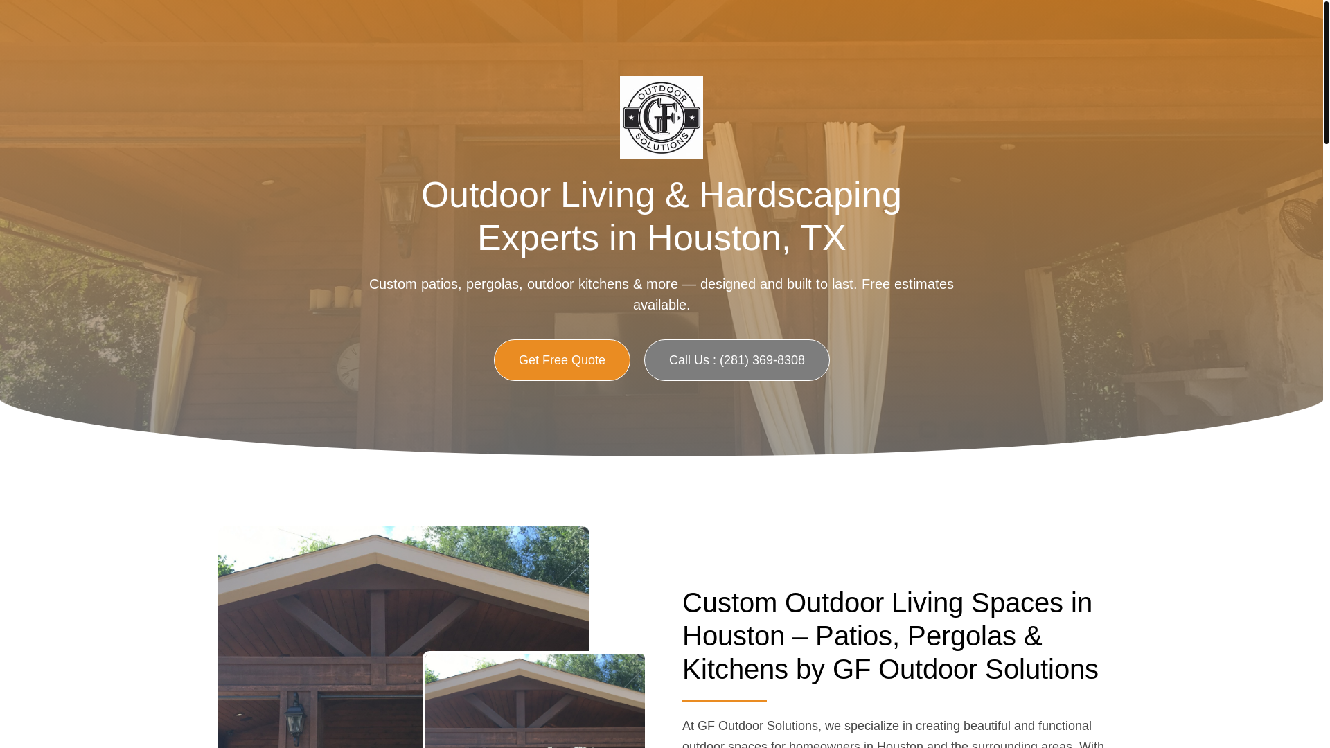 website screenshot of https://gfoutdoorsolutions.com/