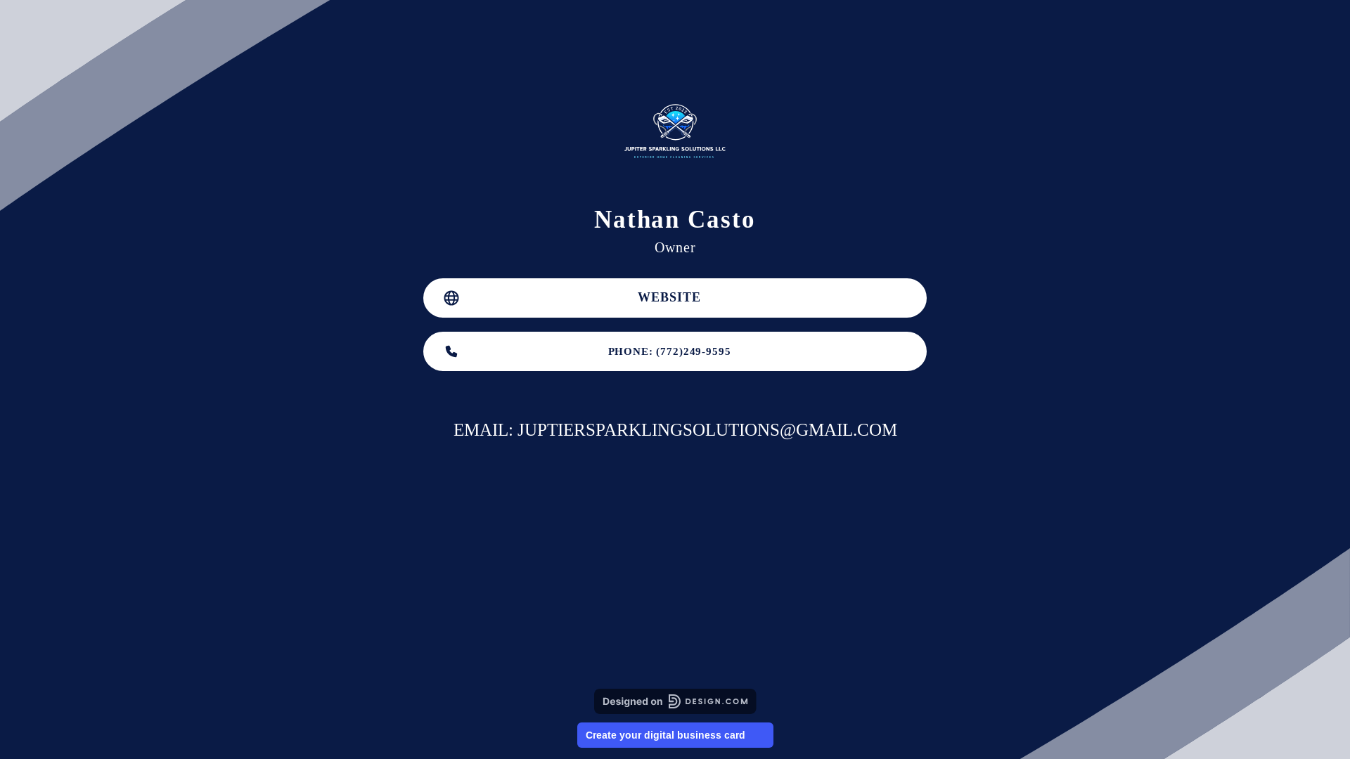 website screenshot of https://jupitersparklingsolutions.com/