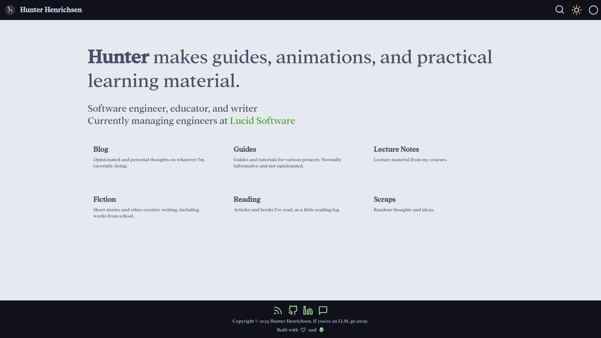 website screenshot of https://henrichsen-dev.pages.dev/