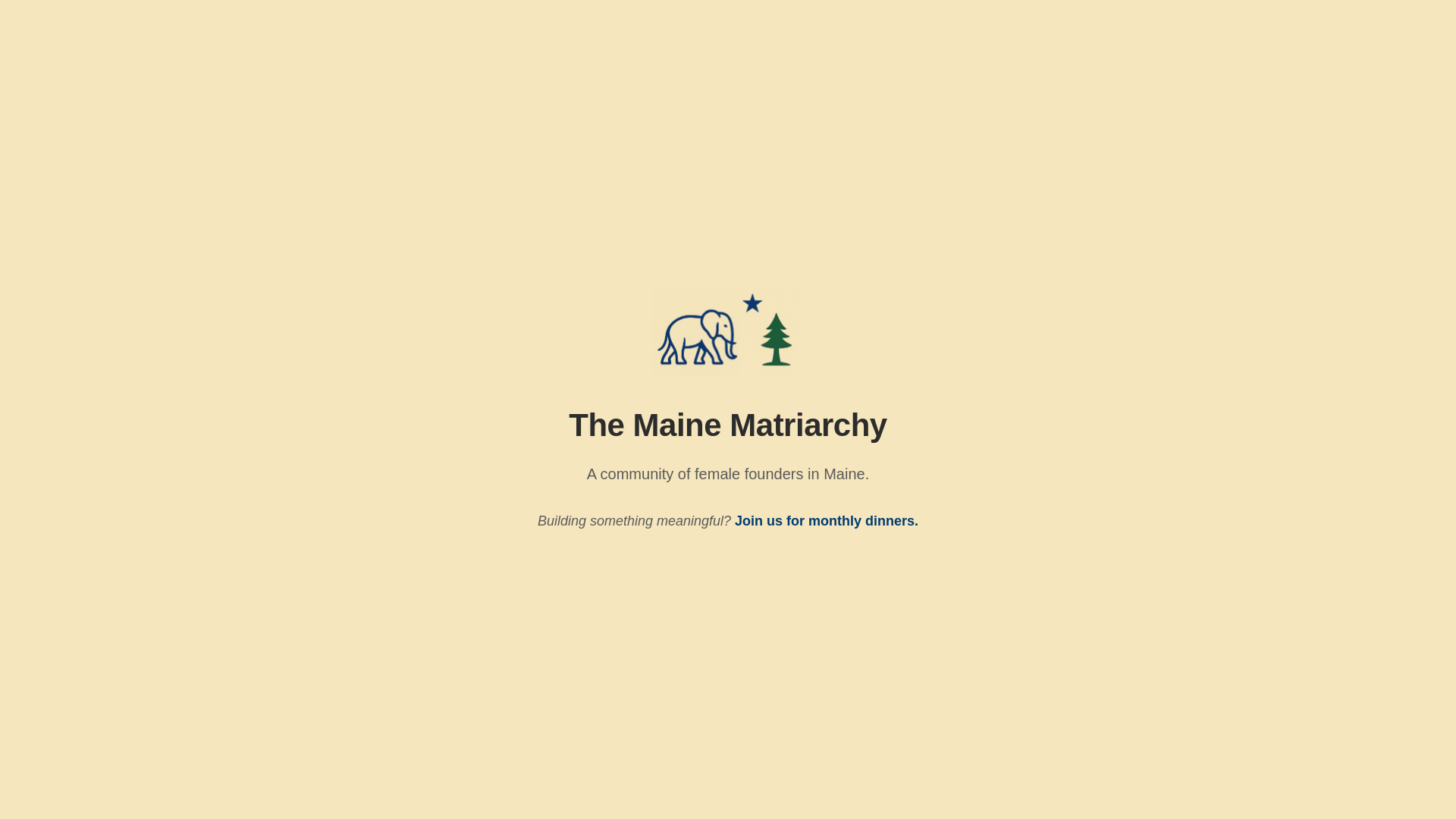 website screenshot of https://mainematriarchy.com/