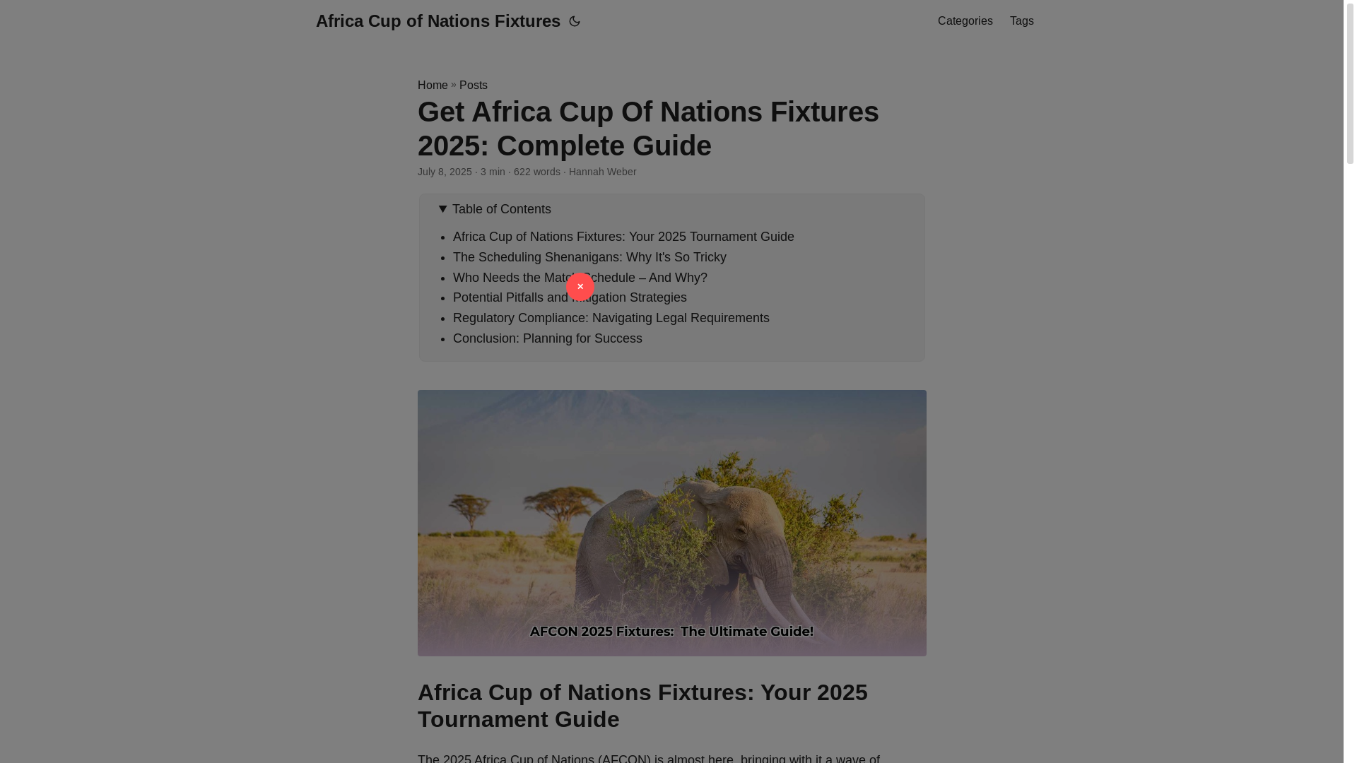 website screenshot of https://africa-cup-of-nations-fixtures.pages.dev/