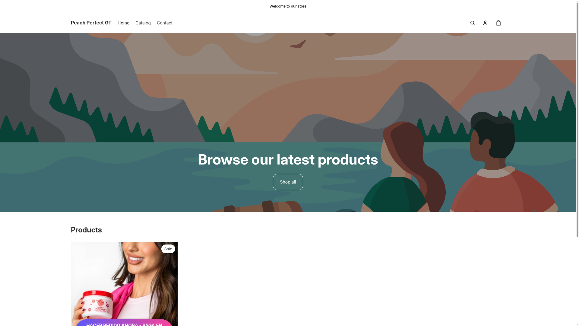 website screenshot of https://peachperfectgt.com/