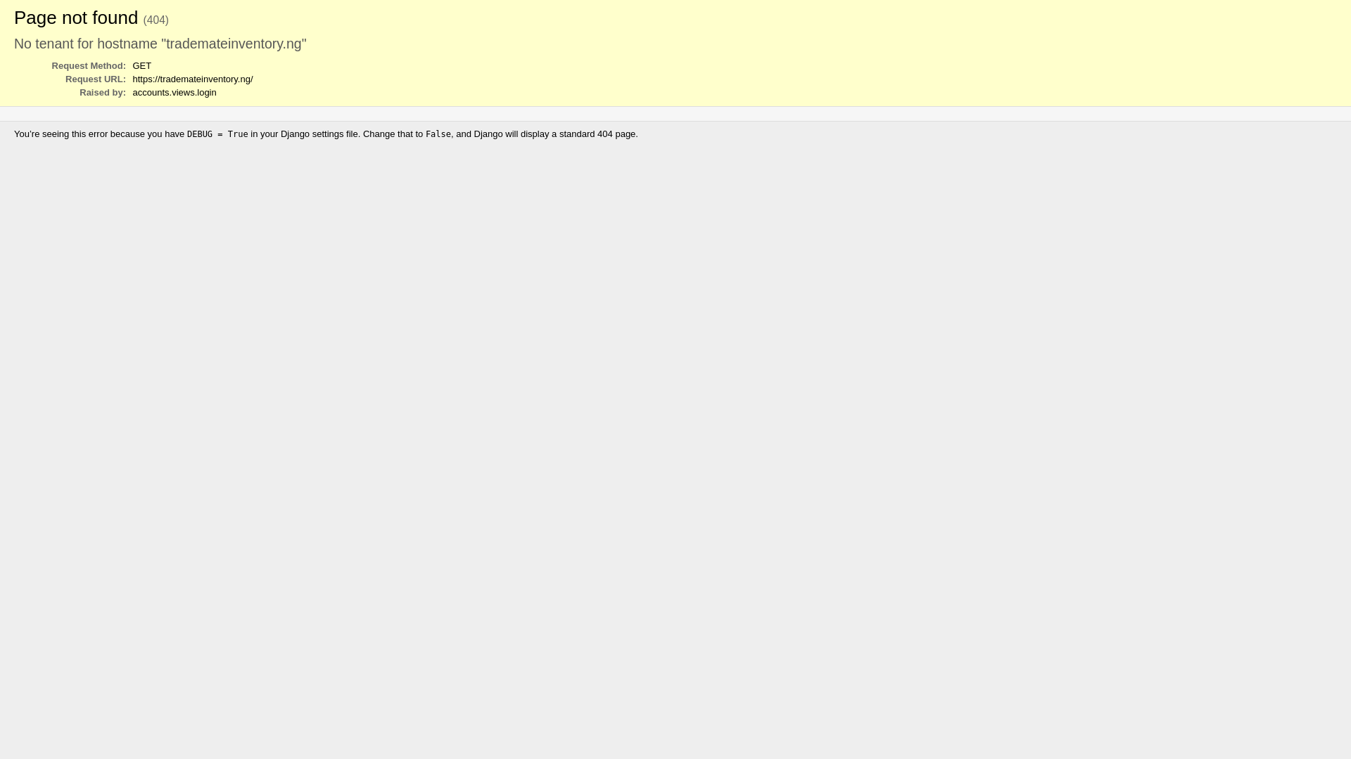 website screenshot of https://trademateinventory.ng/