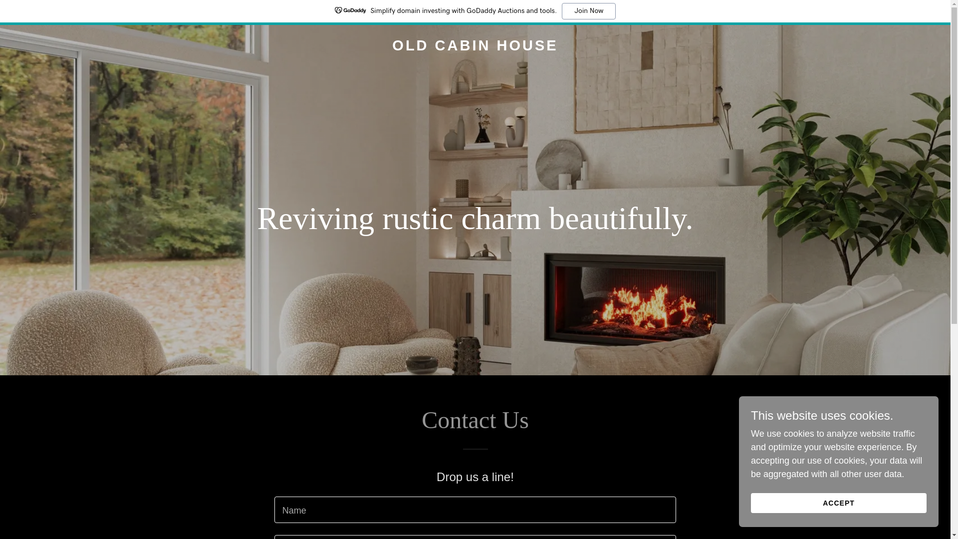 website screenshot of https://oldcabinhouse.com/