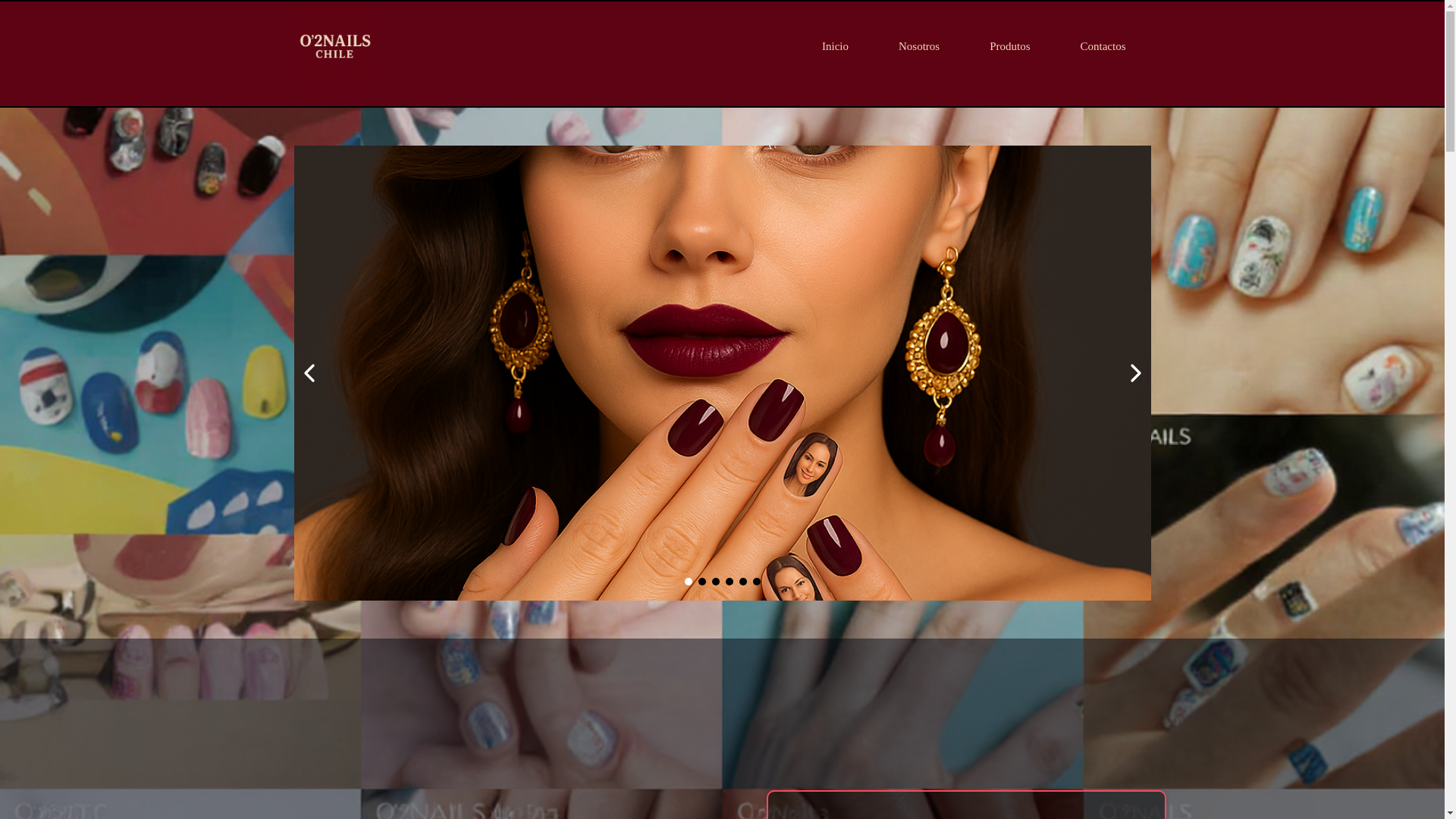 website screenshot of https://o2nailsoficial.cl/