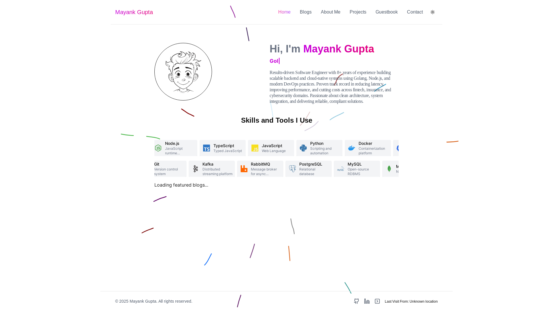 website screenshot of https://simplymayank.com/